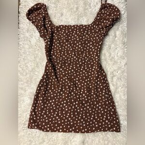 La Hearts by pacsun Brown floral dress